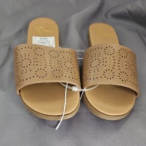 Brown Slide Sandals
